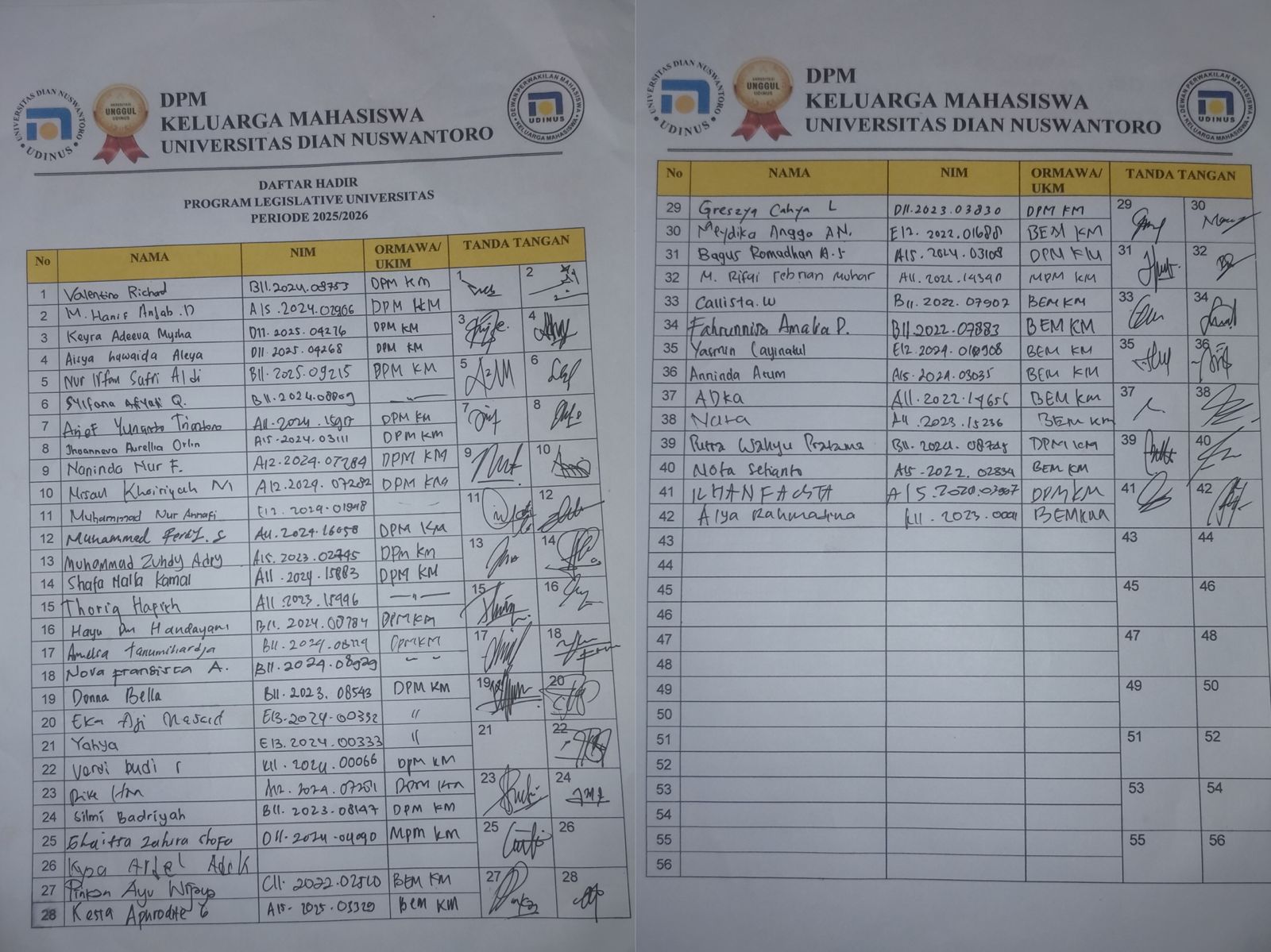 Registrasi (Hari Kedua)
